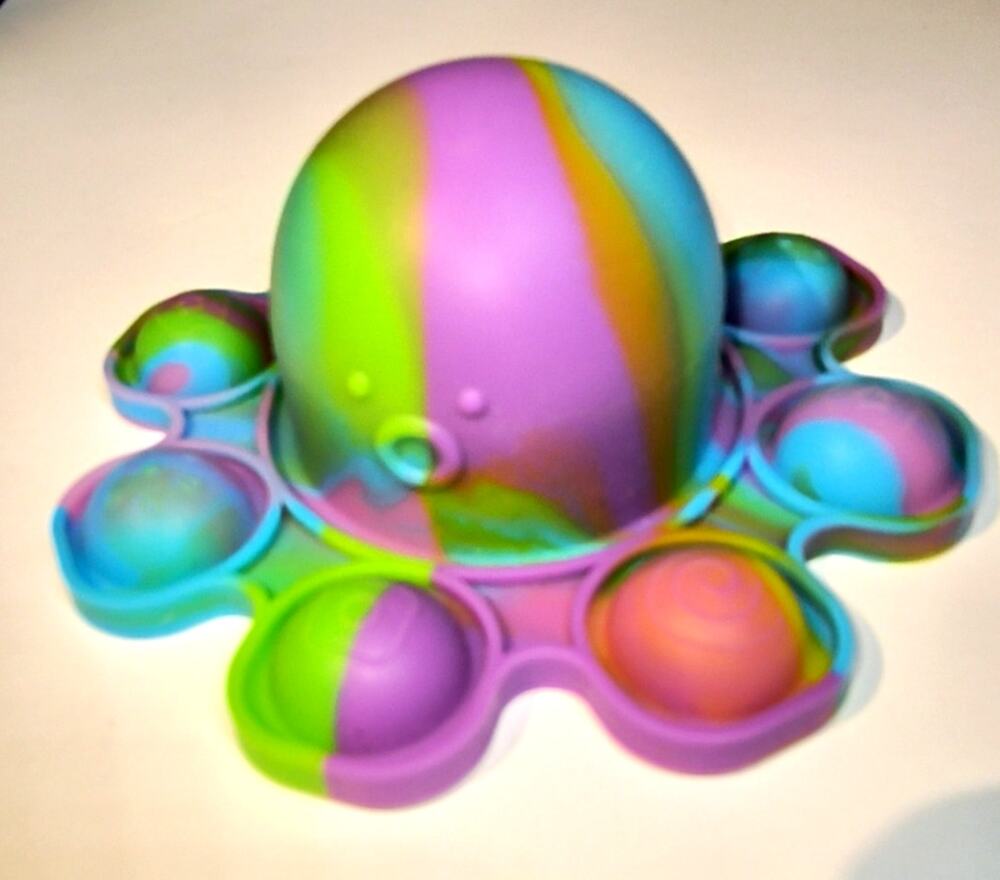 1787.  Sensory Fidget Silicone Bubbles Toy Octopus Two Faces